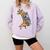 Teacher Shirt Giraffe Holding Books Bookworm Librarian Comfort Colors Sweatshirt Orchid