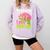 Teachers Love Brains Zombie Teacher Halloween Zombies Comfort Colors Sweatshirt Orchid