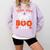 Team Para Boo Crew Halloween Ghost Paraprofessional Teacher Comfort Colors Sweatshirt Orchid