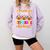 Thankful For My 3rd Grade Turkeys Thanksgiving Teacher Kids Comfort Colors Sweatshirt Orchid