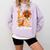 Thanksgiving Love First Grade Teacher Turkey Autumn Fall For Men Women Girls Kids Comfort Colors Sweatshirt Orchid