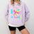Tie Dye Happy 100th Day Of School Teacher Student 100 Days Comfort Colors Sweatshirt Orchid