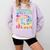 Tie Dye Teaching Social Studies Is My Jam Sunglasses Teacher Comfort Colors Sweatshirt Orchid