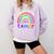 Tiny Human Tamer Watercolor Rainbow Daycare Teacher Comfort Colors Sweatshirt Orchid Tiny Human Tamer Watercolor Rainbow Daycare Teacher Comfort Colors Sweatshirt Orchid