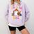 Trick Or Teach Ghost Teacher School Halloween Men Women Comfort Colors Sweatshirt Orchid