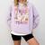 Trick Or Teach Retro Halloween Teacher Look Comfort Colors Sweatshirt Orchid