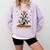 Ugly Sweater Christmas Tree Boston Terrier Dog Xmas Pajama Comfort Colors Sweatshirt Orchid