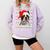 Ugly Xmas Sweater Santa Boston Terrier Dog Christmas For Men Women Kids Comfort Colors Sweatshirt Orchid