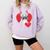 Valentine's Day Boston Terrier Comfort Colors Sweatshirt Orchid