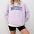 Varsity Grey Nantucket Comfort Colors Sweatshirt Orchid