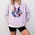 Watercolor Floral Boston Terrier Mama Dog Lover Mother's Day Comfort Colors Sweatshirt Orchid