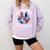 Watercolor Floral Boston Terrier Mama Dog Lover Mother's Day For Men Women Girls Kids Comfort Colors Sweatshirt Orchid