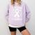 I Wear Pink For My Teacher Cancer Awareness Comfort Colors Sweatshirt Orchid