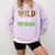 Wild About 3rd Grade Teacher Student Third Grade Zoo Safari Men Women Girls Kids Comfort Colors Sweatshirt Orchid