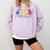 Women Art Teacher Back To School Artist Primary Color Theory Comfort Colors Sweatshirt Orchid