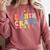 8th Grade Dream Team Teachers Boys Kids Retro Back To School Comfort Colors Sweatshirt Crimson