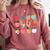 Art Apples Back To School For Teacher Student Comfort Colors Sweatshirt Crimson