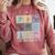 Art Teacher Life Retro Groovy Teaching Future Artists Comfort Colors Sweatshirt Crimson
