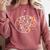 Art Teacher Pumpkin Scary Halloween Costume Men Women Comfort Colors Sweatshirt Crimson