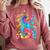 Back To School Eighth 8th Grade Tie Dye Typography Teacher Comfort Colors Sweatshirt Crimson