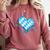 Bavarian Flag As Heart Blue Diamond Bavaria Comfort Colors Sweatshirt Crimson