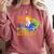 Beauty Teacher Take Chances Make Mistakes Get Messy Comfort Colors Sweatshirt Crimson
