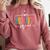 Behavior Squad School Counselor SPED Teacher Kids Women Men Comfort Colors Sweatshirt Crimson