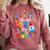 I Blasted Through 100 Days Of School 100th Day Teacher Kids Comfort Colors Sweatshirt Crimson