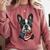 Boston Terrier American Flag Comfort Colors Sweatshirt Crimson