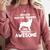 Boston Terrier Awesome Comfort Colors Sweatshirt Crimson