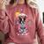 Boston Terrier Boston Bull Terrier Comfort Colors Sweatshirt Crimson