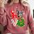 Boston Terrier Christmas Tree Lights Santa Dog Xmas For Men Women Kids Comfort Colors Sweatshirt Crimson