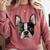 Boston Terrier Cute Puppy Face Dog Lover Pet Owner Comfort Colors Sweatshirt Crimson