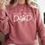 Boston Terrier Dad Dog Breed Daddy Owner Puppy Father Papa Men Women Comfort Colors Sweatshirt Crimson