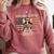 Boston Terrier Dad Dog Lovers American Flag 4th Of July For Women Men Comfort Colors Sweatshirt Crimson
