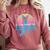Boston Terrier Dad Retro Comfort Colors Sweatshirt Crimson