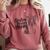 Boston Terrier Dog Bostie Mom Idea For Women Comfort Colors Sweatshirt Crimson