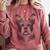 Boston Terrier Dog Bostie Nature Memorial Idea Men Women Comfort Colors Sweatshirt Crimson