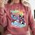 Boston Terrier Dog Christmas Snowman Winter Snow Comfort Colors Sweatshirt Crimson