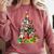 Boston Terrier Dog Christmas Tree Lights Xmas Pajama For Men Women Kids Comfort Colors Sweatshirt Crimson