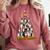 Boston Terrier Dog Christmas Tree Santa Hat Xmas Pajama Men Women Kids Comfort Colors Sweatshirt Crimson