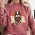 Boston Terrier Dog Japanese Style Samurai Dogs Comfort Colors Sweatshirt Crimson