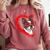Boston Terrier Dog Mom Dad Valentine’s Day Pet Lover For Men Women Kids Comfort Colors Sweatshirt Crimson