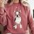 Boston Terrier Dog Motif Pet Art Boston Terrier For Men Women Kids Comfort Colors Sweatshirt Crimson