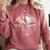 Boston Terrier Dog Nature Scene Graphic Art Men Women Girls Kids Comfort Colors Sweatshirt Crimson