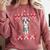 Boston Terrier Dog Santa Hat Men Kids Ugly Christmas Light Comfort Colors Sweatshirt Crimson
