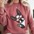 Boston Terrier Dog From Side Boston Bull Comfort Colors Sweatshirt Crimson