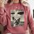 Boston Terrier Dog UFO Alien Extraterrestrial Selfie Comfort Colors Sweatshirt Crimson