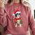 Boston Terrier Dog Ugly Christmas Dog Xmas For Men Women Kids Comfort Colors Sweatshirt Crimson