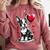 Boston Terrier Dog Valentine's Day Dog Owner Comfort Colors Sweatshirt Crimson